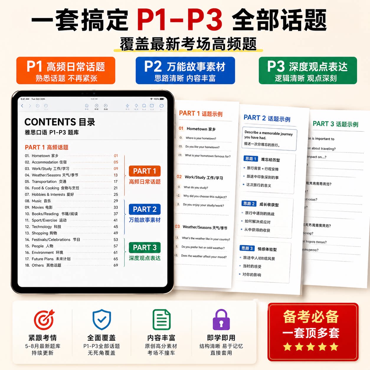 雅思口语素材题库答案9-12月国外考试英语