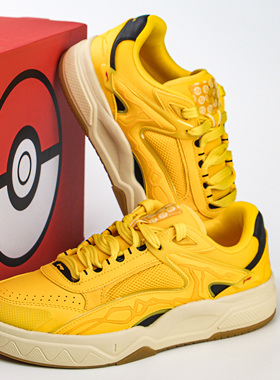 李宁休闲鞋2026新款惟吾宝可梦联名皮卡丘男女情侣运动鞋 AGCW169