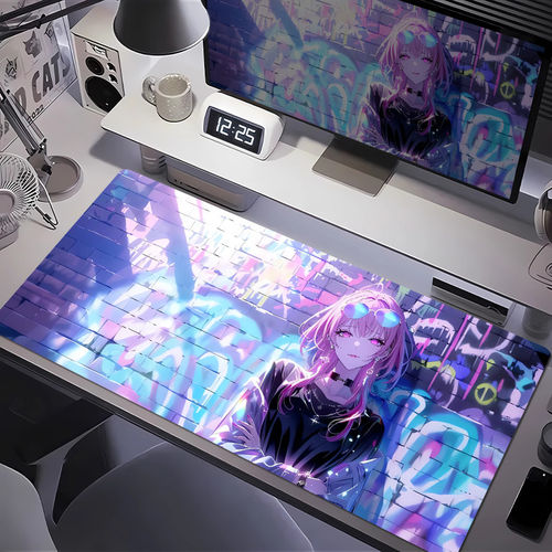 微蚀刻钢化玻璃鼠标垫动漫定制