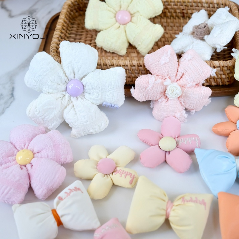 儿童节立体充棉布艺花朵装饰品