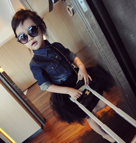 Chemise fille à manche longue en toile - Ref 2085020 Image 3