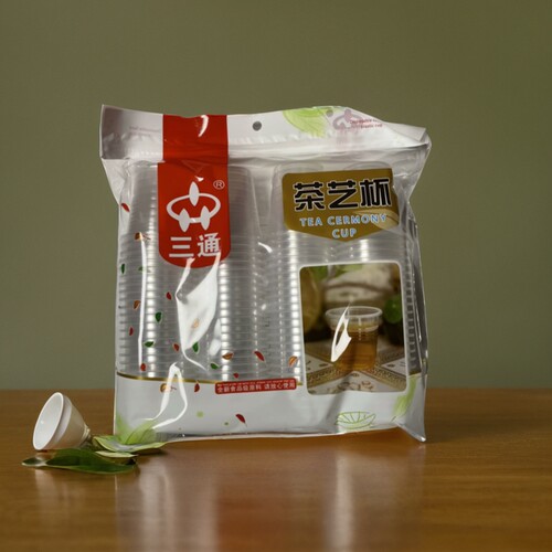 一次性杯冷热饮杯三通90ml100