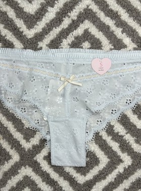 119元5条6ixty8ight专柜正品空中画蓝丝带边三角内裤 底裤PT14365