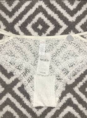 119元5条6ixty8ight专柜正品 米白色蕾丝性感镂空三角内裤 底裤