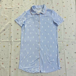 旧款6ixty8ight夏季磨毛柔软满印小白兔居家服 睡裙配发圈HW08881