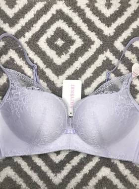 6ixty8igh专柜正品柔和紫藤花无钢圈舒适聚拢蕾丝内衣文胸BR09873