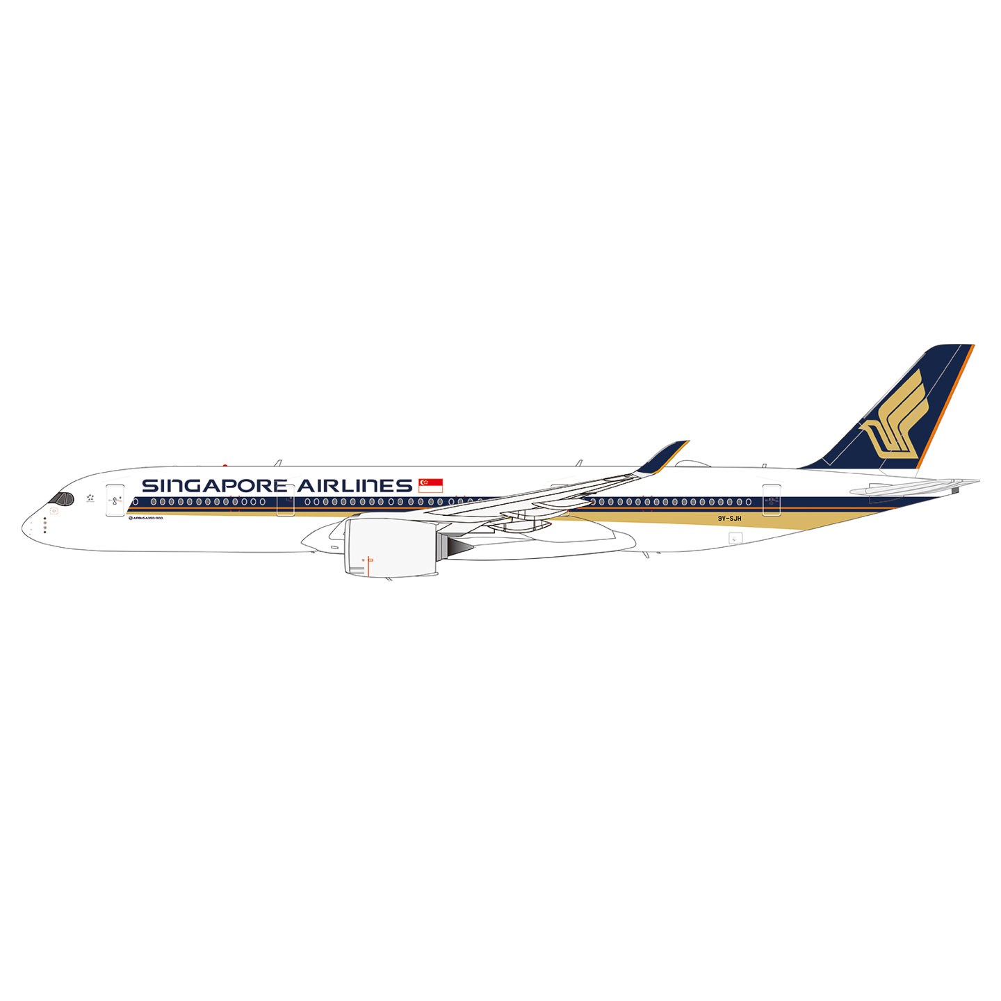 Aviation新加坡航空飞机模型