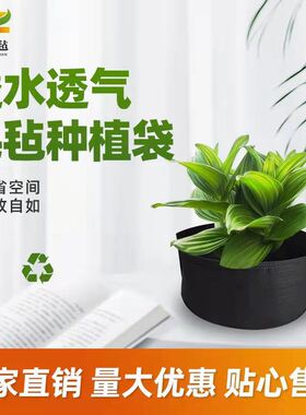 跨境毛毡种植袋无纺布圆桶植物生