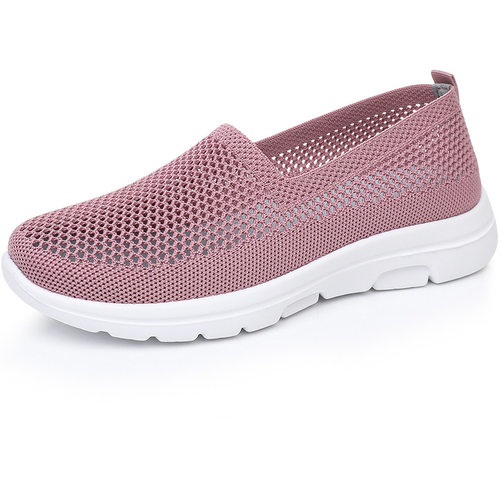 夏季女网鞋老北京布鞋镂空透气网面一脚蹬休闲鞋防滑大码网眼鞋女