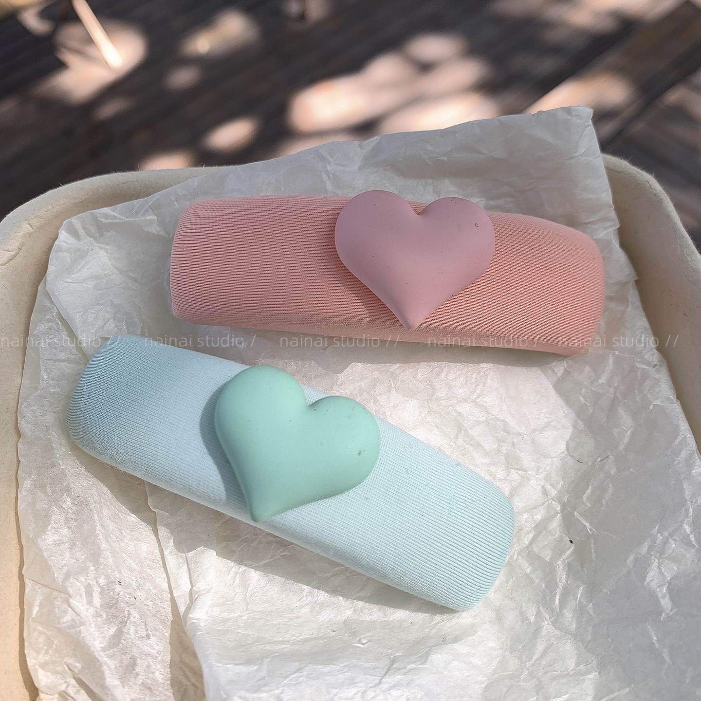 颜色超美！薄荷曼波爱心BB夹粉色少女海绵侧边夹刘海夹发饰头饰A