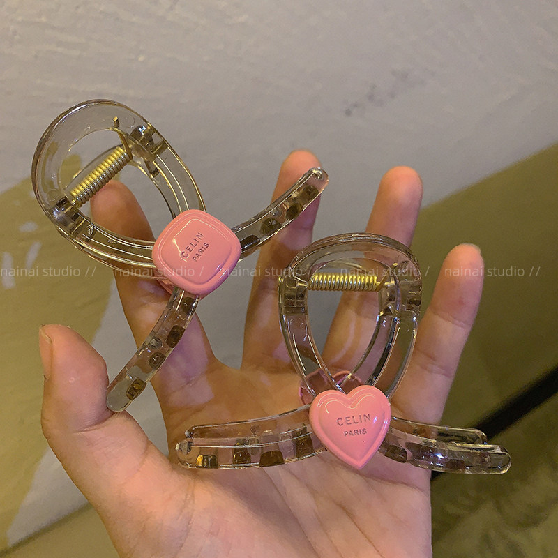 冰透灰色~超能抓的小抓夹粉色爱心字母甜美少女后脑勺盘发鲨鱼夹,饰品/流行首饰/时尚饰品新,发饰,淘宝优惠券,粉丝福利购,淘宝优惠卷