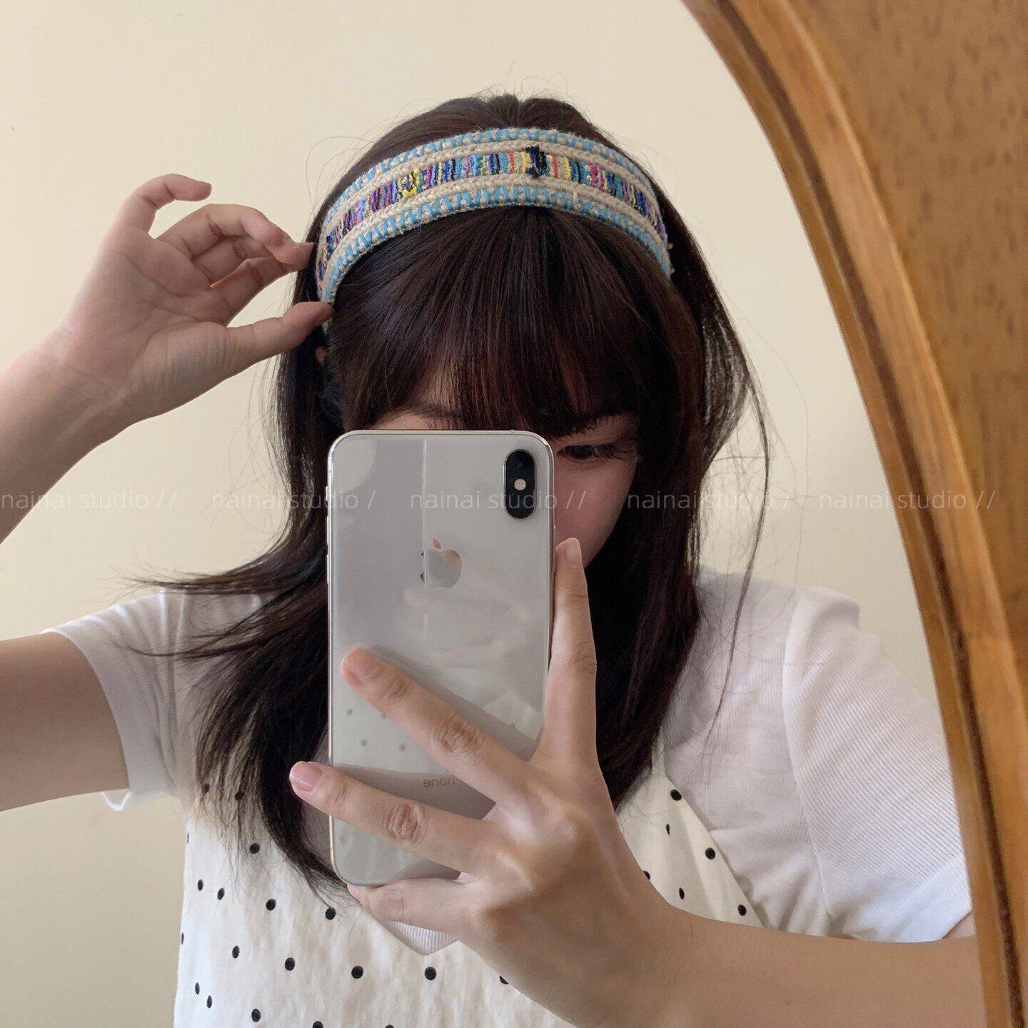 波西米亚风发箍~编织民族风宽边头箍女2026夏季新款发饰刘海压发