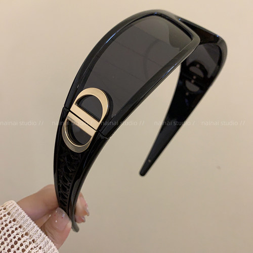 可以做发箍的墨镜~两用黑色网红防紫外防晒拍照网红时髦太阳眼镜