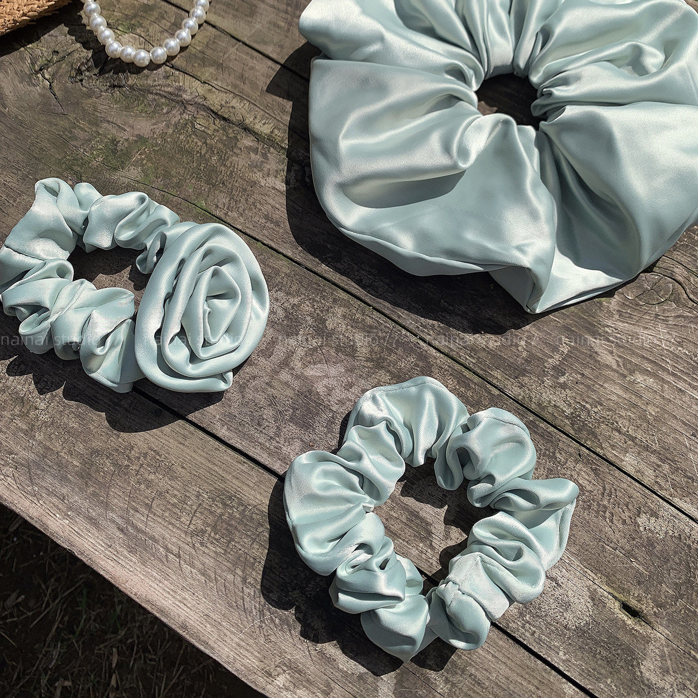 薄荷曼波~玫瑰花大肠发圈2026春季新款高级感气质丸子头发绳头绳