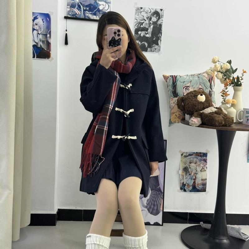 大婶家原创咚樱夹棉大衣毛呢外套