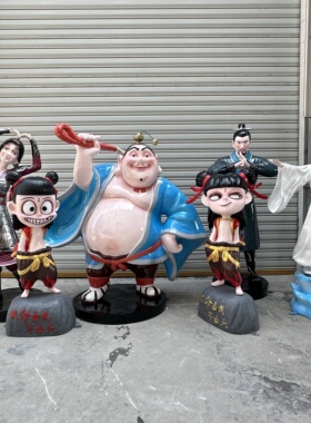 哪吒魔童降世雕塑玻璃钢摆件