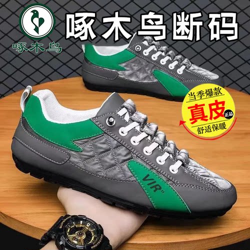 啄木鸟运动鞋男士新款透气舒适休闲帆布鞋轻便时尚潮流平底板鞋tb