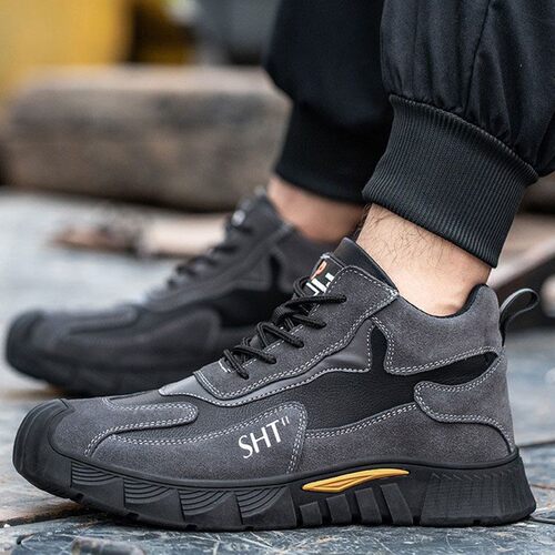 冬高帮加绒棉鞋户外干活运动保暖防寒秋季安全劳保鞋