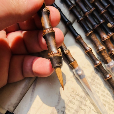 善琏湖笔 方来堂精选 紫竹纯狼毫小楷笔 小楷利器 文玩雅器