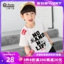 Quần áo trẻ em voi bé trai mùa hè Áo thun ngắn tay trẻ em Áo thun trắng tay ngắn 2019 hè mới Hàn Quốc - Áo thun áo phông sành điệu cho bé trai