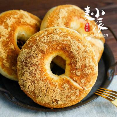 麦小辰花生夹心贝果手作无添加