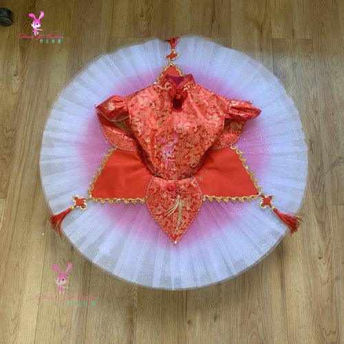 丹艺简易成人儿童胡桃夹子扇子舞芭蕾舞服tutu盘裙比赛服演出服