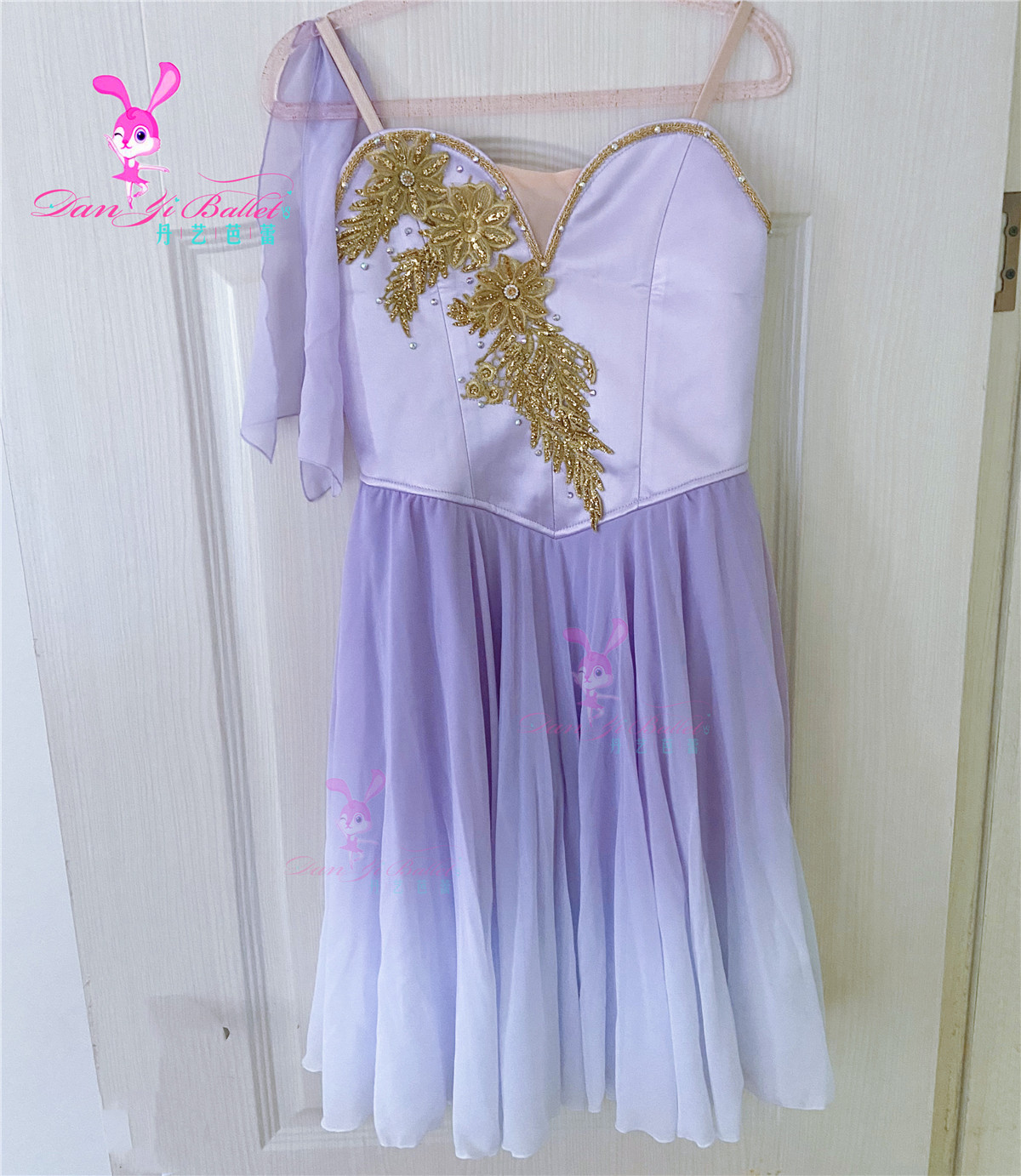 丹艺紫色魔符丘比特雪纺纱裙女成人儿童演出服表演比赛服专业定制