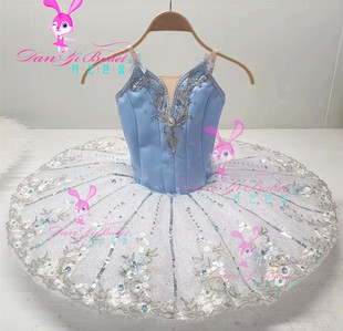 丹艺舞兔兔专业芭蕾舞蓝色银仙子演出服盘裙tutu裙比赛服表演定制
