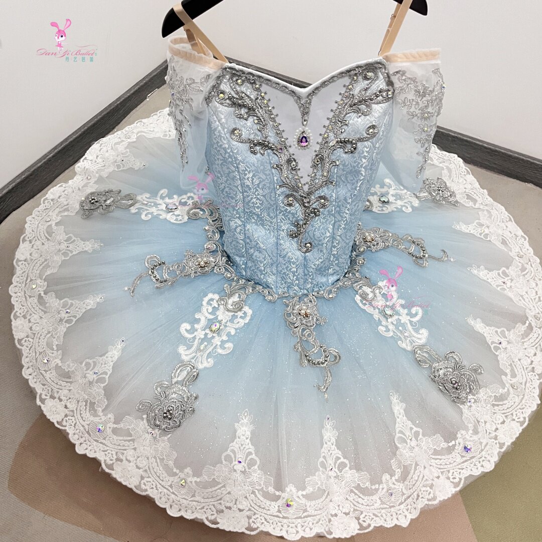 丹艺成人儿童蓝色水泽仙子芭蕾舞演出服专业定制TUTU裙比赛服