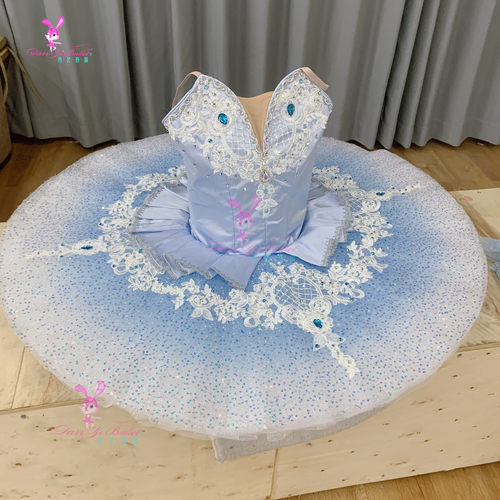 丹艺蓝色蓝鸟芭蕾舞盘裙tutu裙演出服长纱裙比赛服表演裙专业定制