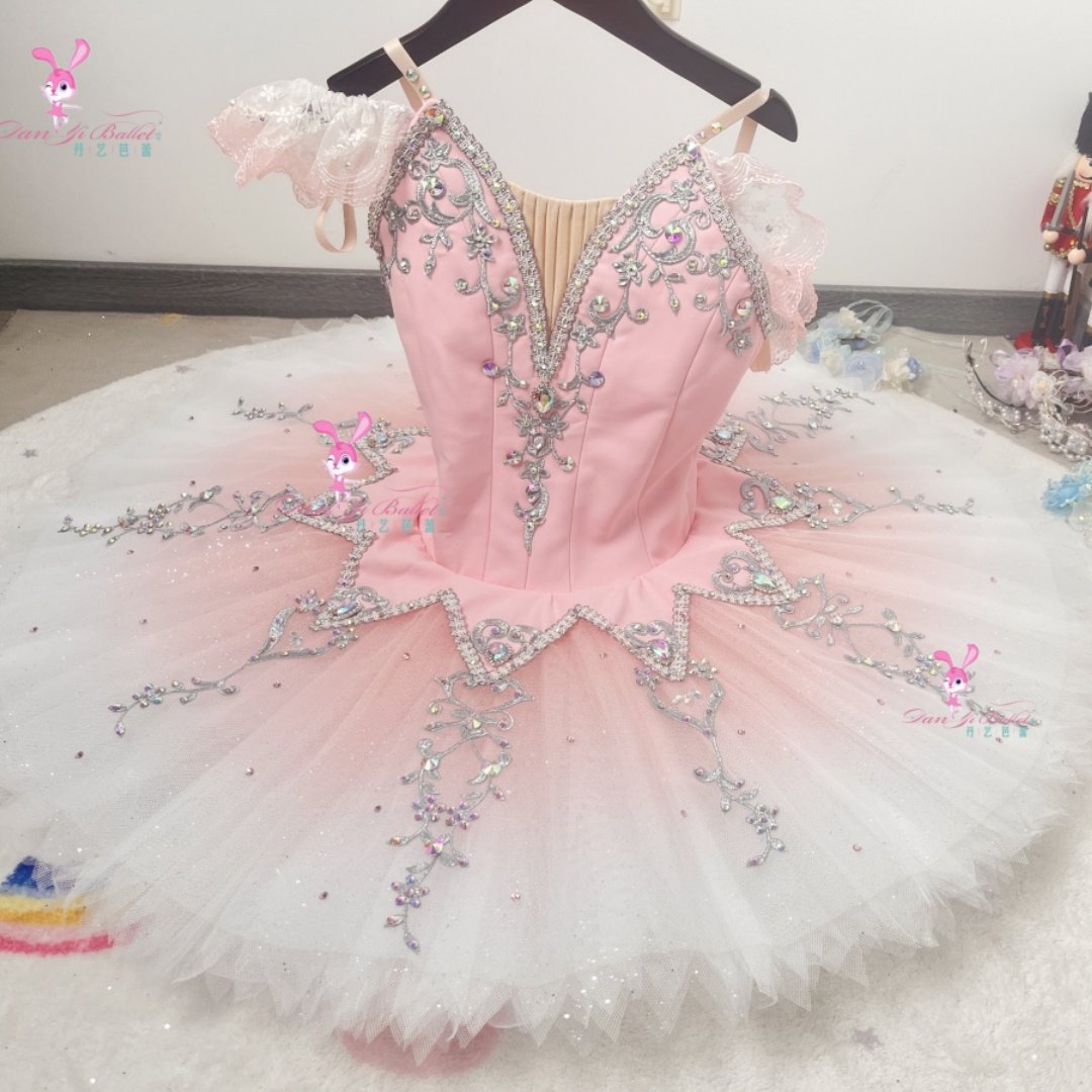 丹艺芭蕾舞粉色PDE芭蕾tutu盘裙比赛服演出服成人儿童专业定制