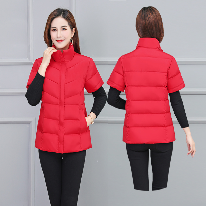 恩露秋冬百搭护肩半袖妈妈装马甲