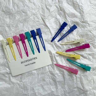 夏季 糖果色化妆夹无痕发卡边夹少女彩色发夹子碎发刘海夹发饰头饰