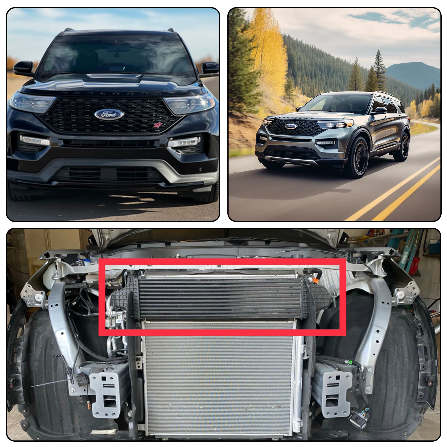Комплект интеркулера радиатора для Ford Explorer ST V6 EcoBoost 3.0L 2020+