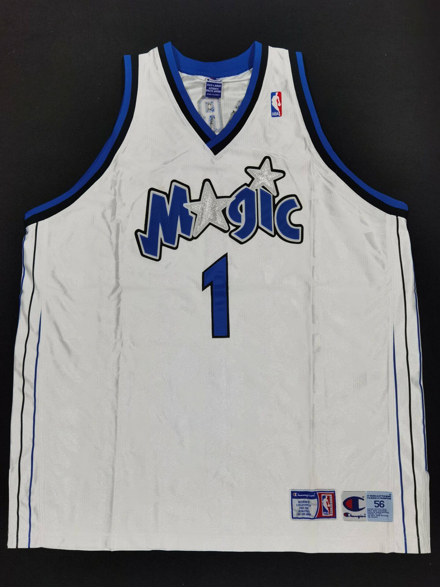 champion/冠军麦迪tmac麦蒂魔术队1号白暗星元年au刺绣球员版球衣