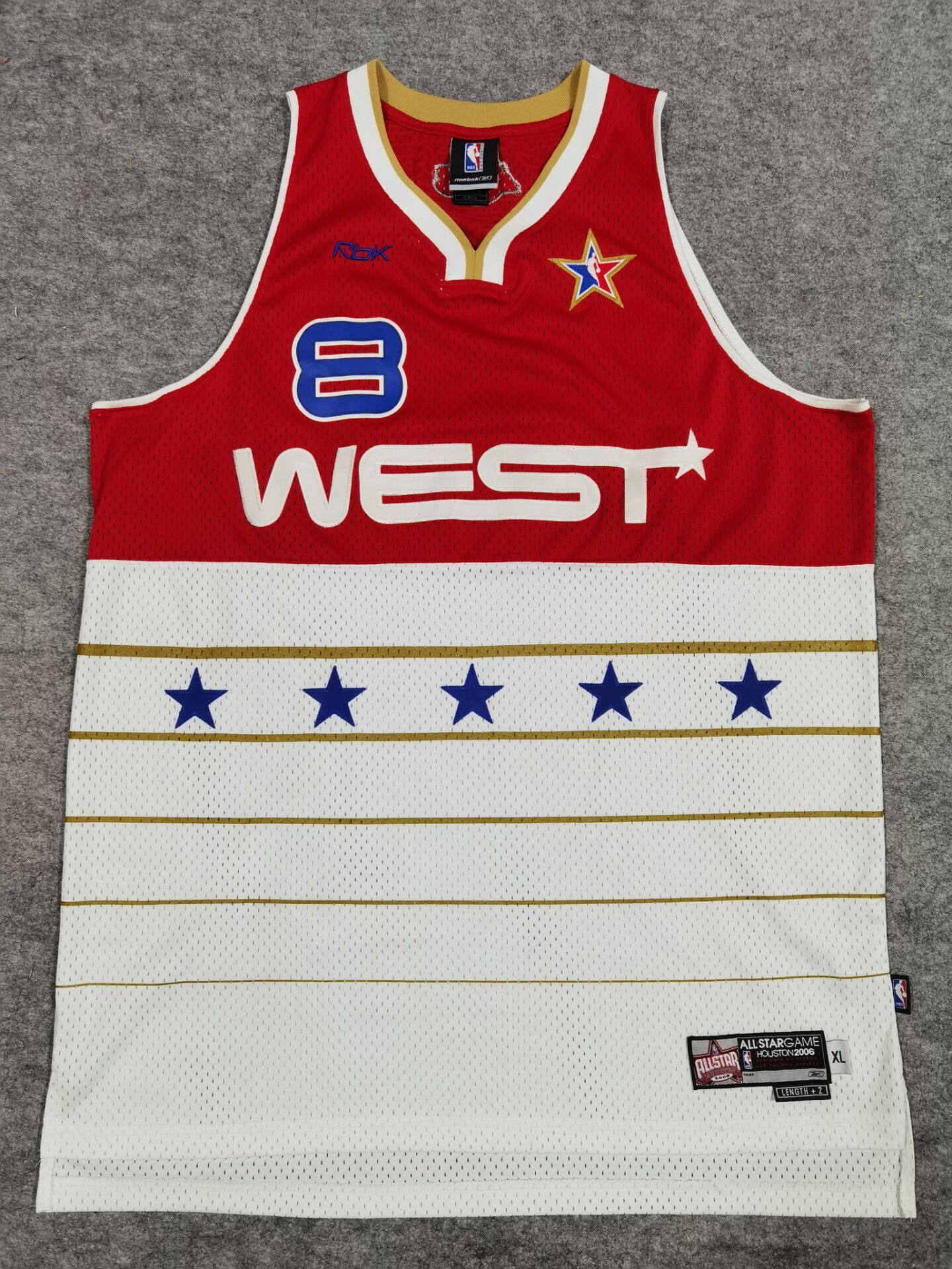 锐步正品珍藏现货KOBE科比2006全明星元年老网眼SW刺绣球衣篮球服