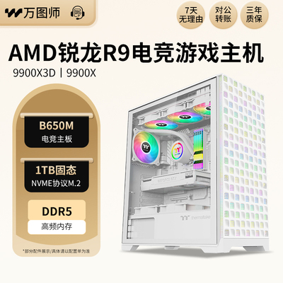 AMD锐龙9900X3D 9900X游戏主板吃鸡lol游戏台式DIY组装主机电脑