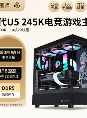 15代U5 245K 225 14600K 14100电竞吃鸡lol游戏台式组装主机电脑