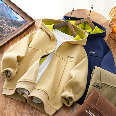 春秋款连帽儿童休闲外套洋气