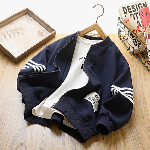 春秋款儿童棒球服外套洋气百搭
