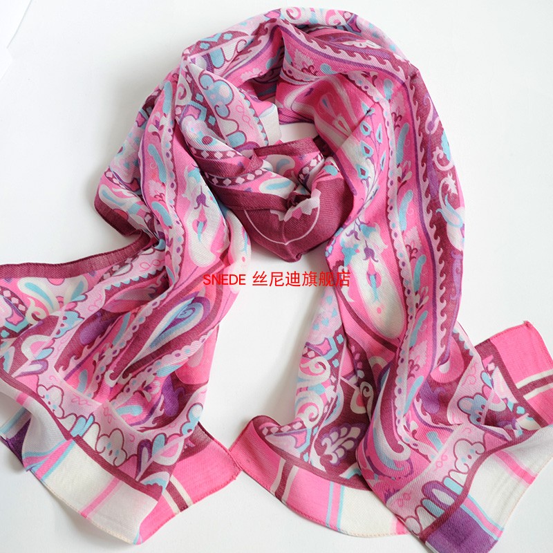 桑蚕真丝高档丝毛多用途百搭丝巾