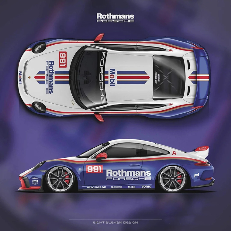 保时捷Porsche991.2车贴