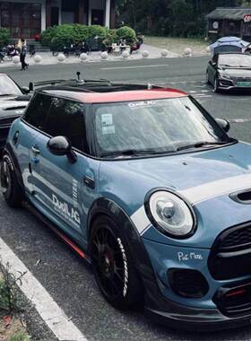 宝马MINI F54机盖贴纸拉花COOPER F56个性运动贴纸车头盖贴画JCW
