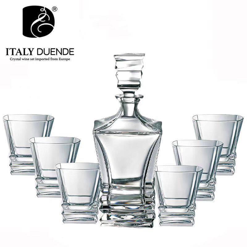 捷克进口诺克酒杯子DUENDE水晶玻璃红酒瓶洋酒威士忌酒樽酒壶酒具