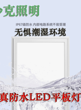 600*600集成吊顶300*300*600*1200防潮防漏水浴室LED防水扣板灯