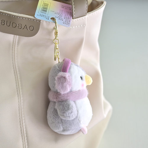 香味可爱呆萌戴耳机的小企鹅挂件