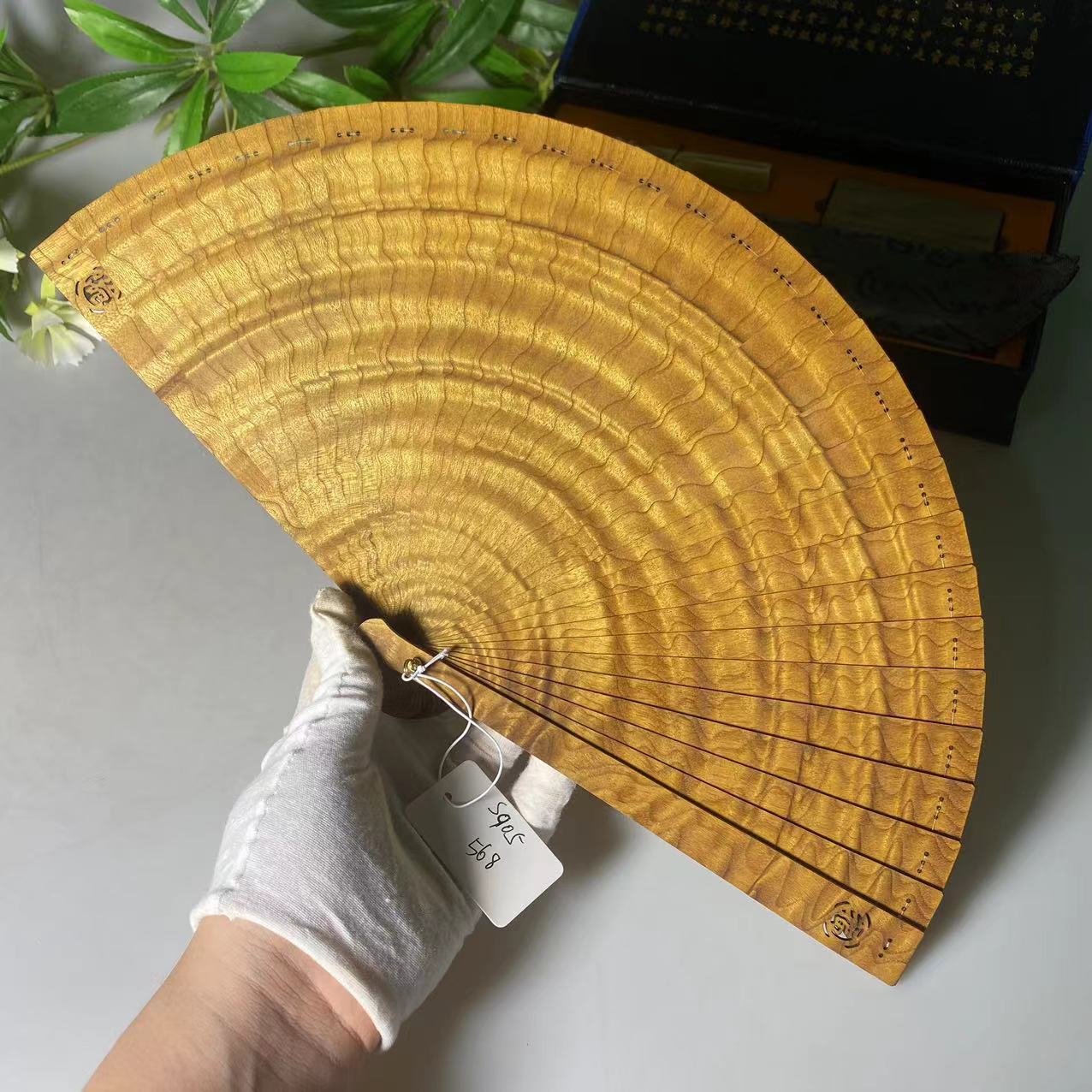 金丝楠木扇子新中式古风折扇简约