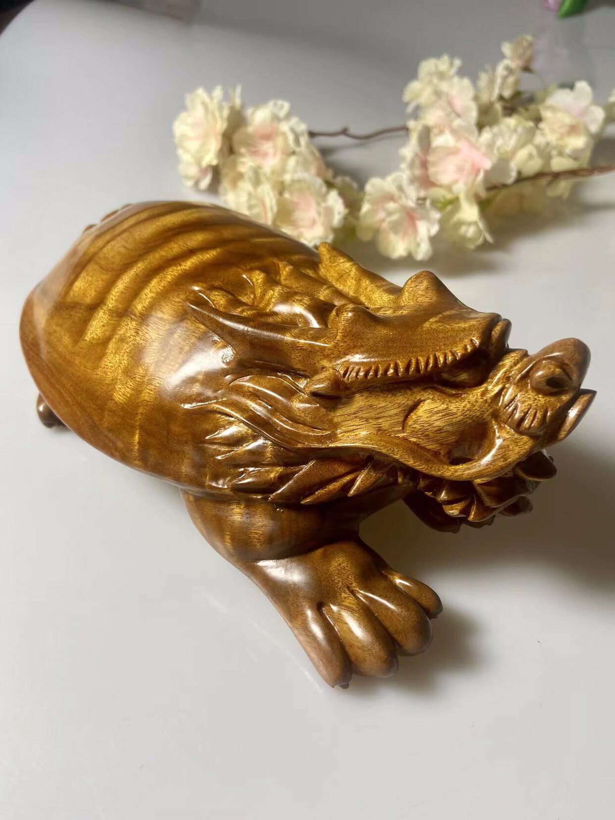 金丝楠木龙龟摆件小叶桢楠满波手把件实木质神龟吉祥瑞兽收藏送礼