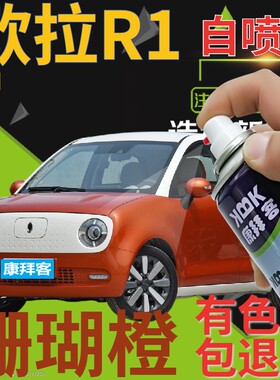 欧拉R1珊瑚橙补漆笔汽车划痕修复自喷漆橘红橙色手喷漆专用点漆笔