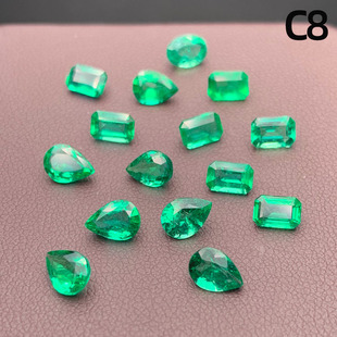 天然祖母绿小方 微油水滴艳绿色4x61克拉小颗粒精品无烧定制镶嵌